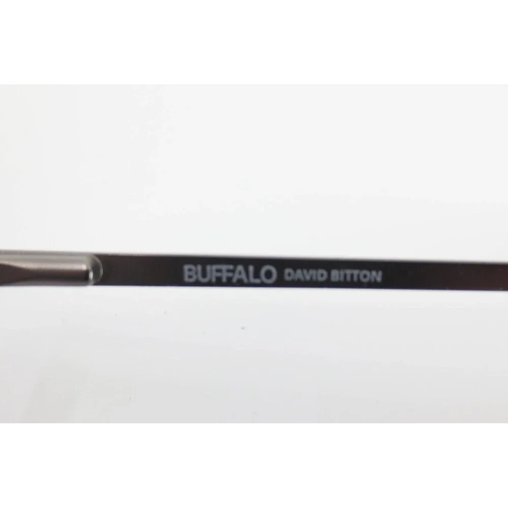 Buffalo David Bitton BM003 GRY Grey Horn Rectangular Eyeglass Frames 53-17-145